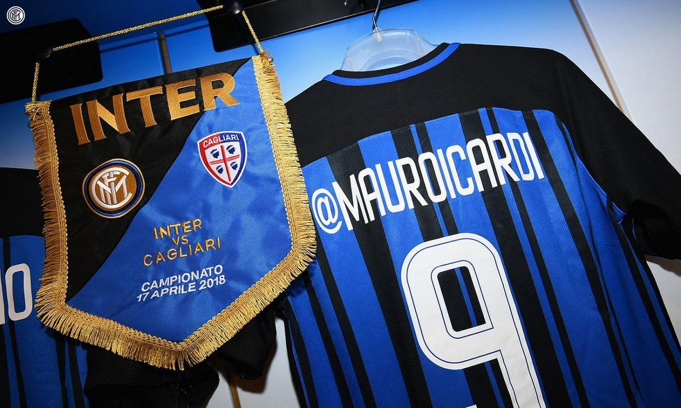 Inter, maglie speciali contro il Cagliari per la #InterSocialNight FOTO, ma solo negli spogliatoi