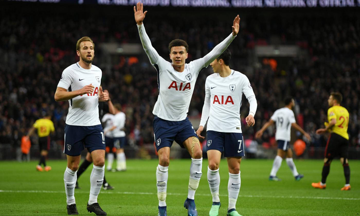 Premier League: Alli e Kane piegano il Watford, Tottenham a +5 sul Chelsea