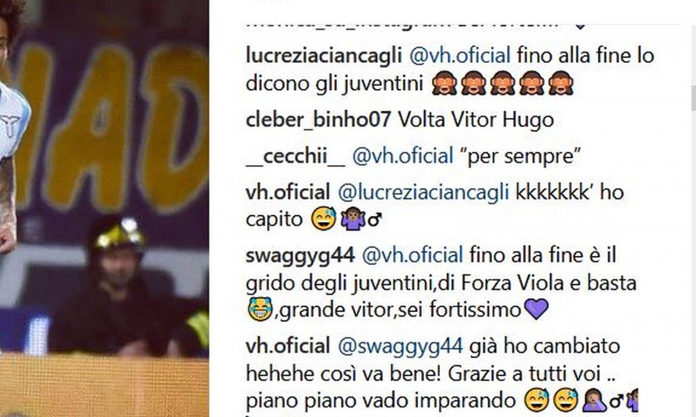 Hugo posta una foto, i tifosi: 'Cambia hashtag, quello è degli juventini'