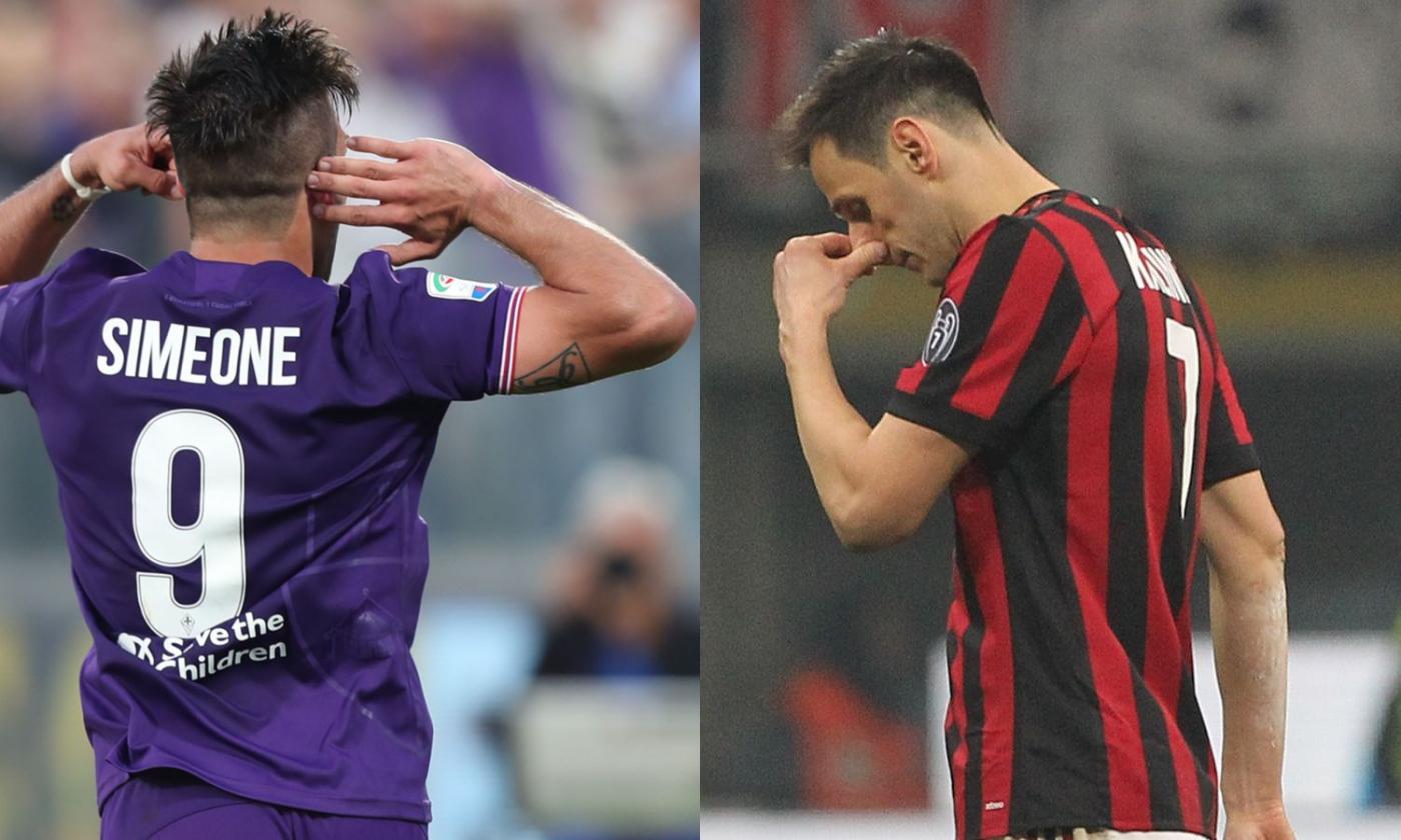 Fiorentina, Simeone meglio del ribelle Kalinic: segna come l'attacco del Milan