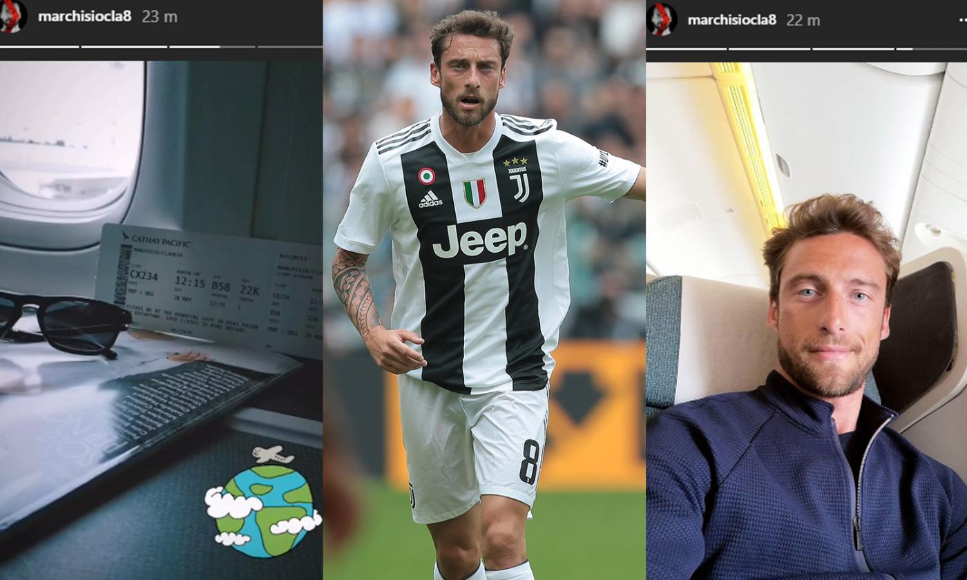 Marchisio in viaggio verso la Cina: piacere o mercato? I tifosi della Juve insorgono sui social FOTO