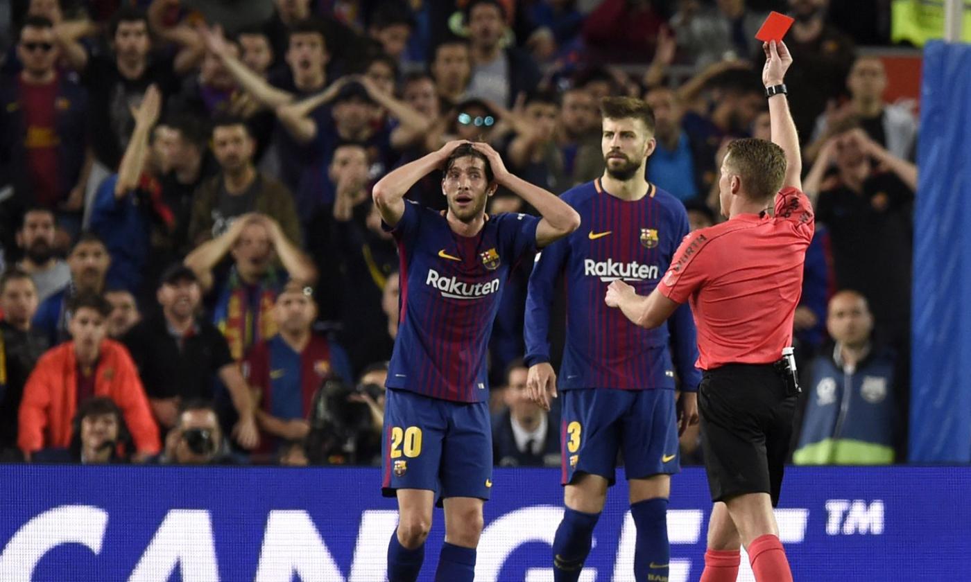 UFFICIALE: quattro giornate di squalifica a Sergi Roberto, il Barcellona presenta ricorso