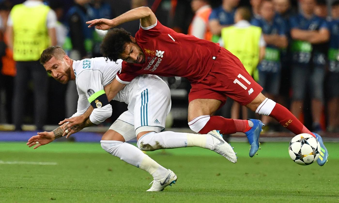 Real, Sergio Ramos a Salah: 'Siamo compagni, recupera presto'