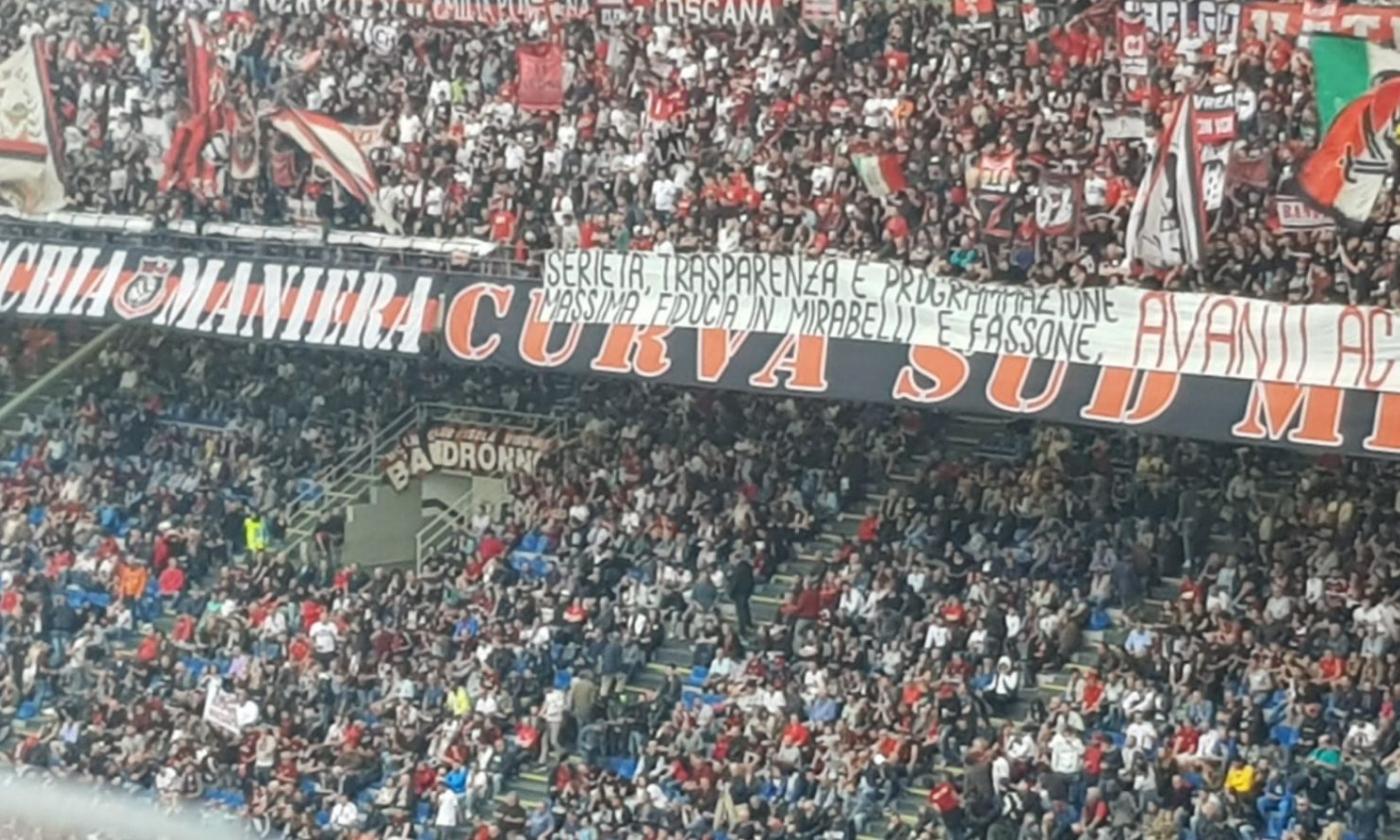 Milan, la Curva Sud sta con Mirabelli e Fassone: 'Serietà, trasparenza e programmazione: massima fiducia'