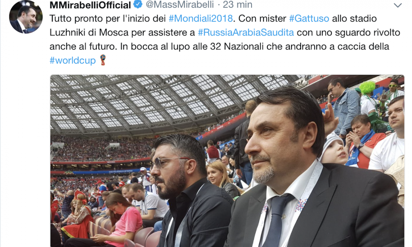 Milan, Mirabelli in Russia con Gattuso: 'Allo stadio Luzhniki con uno sguardo rivolto anche al futuro'