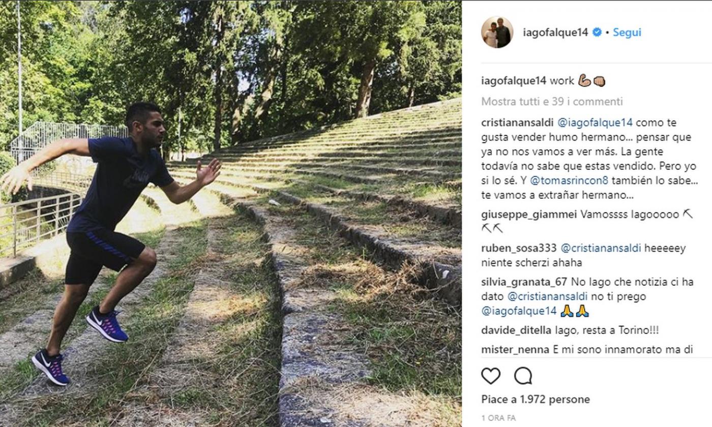 Torino, Ansaldi saluta Iago Falqué: 'Pensare che ti hanno già venduto, ci mancherai' FOTO