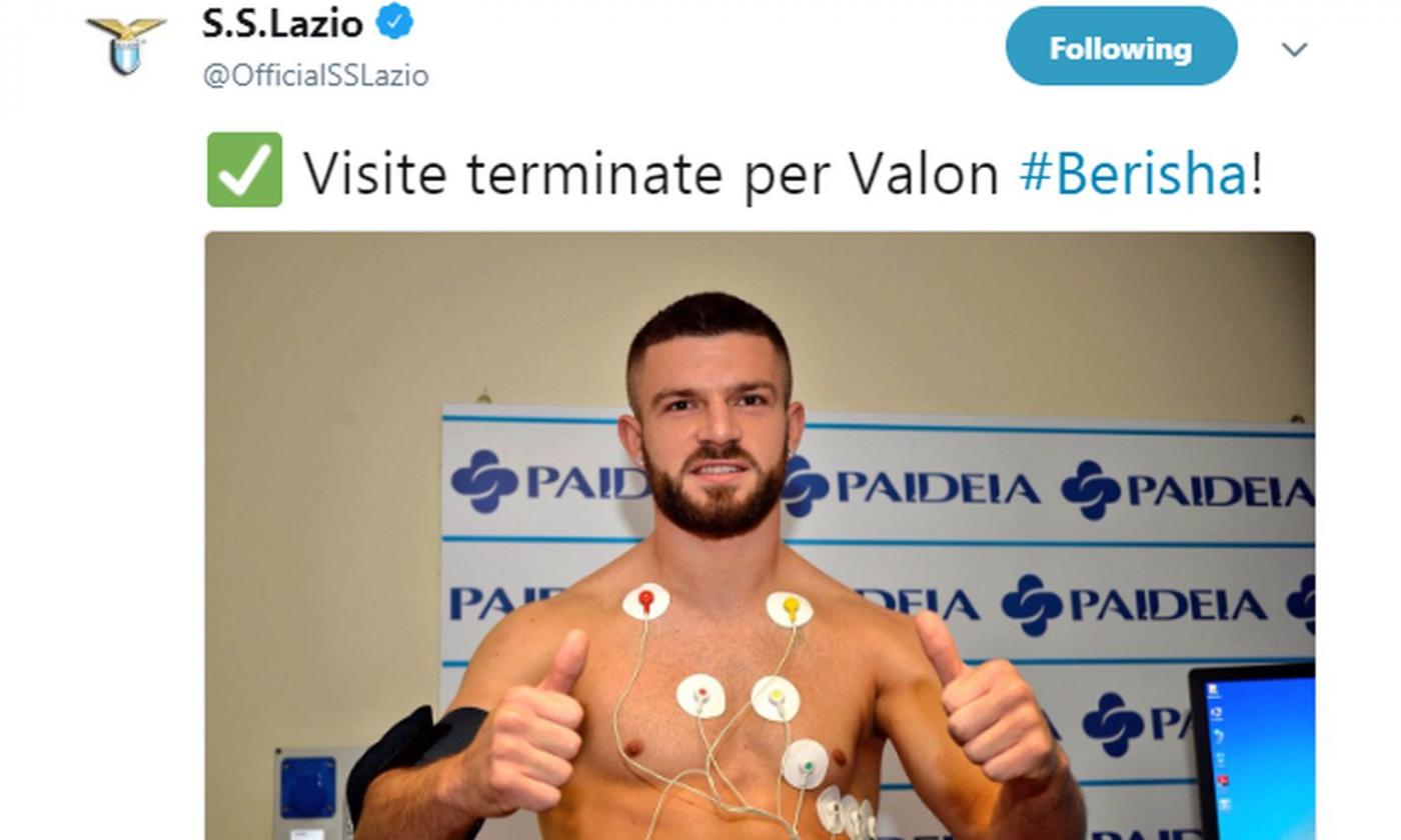 Lazio: visite concluse per Berisha