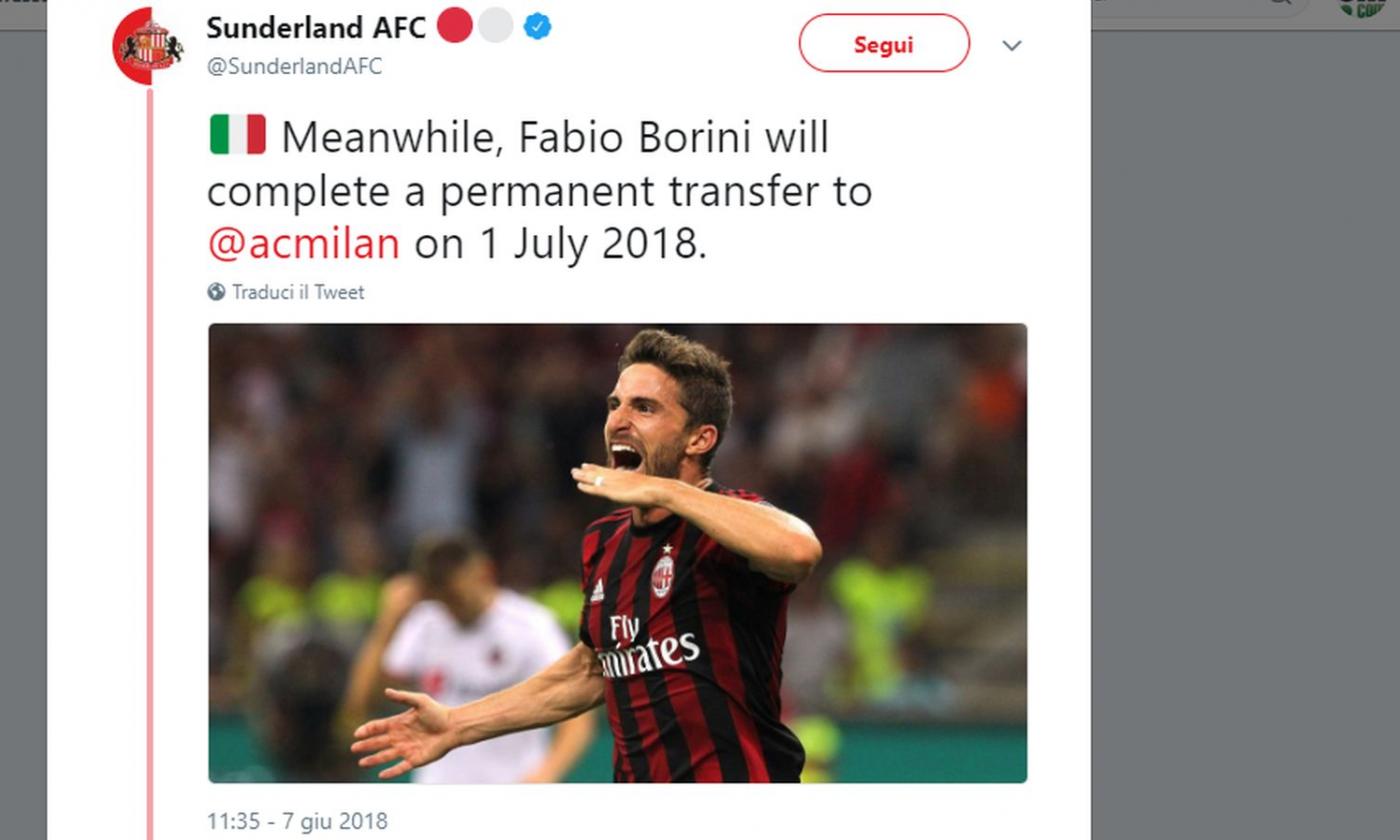 Milan, UFFICIALE il riscatto di Borini