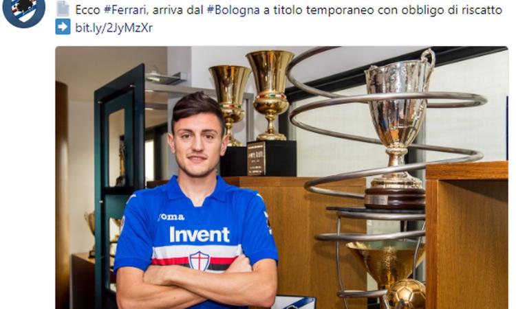 Samp, UFFICIALE Ferrari dal Bologna