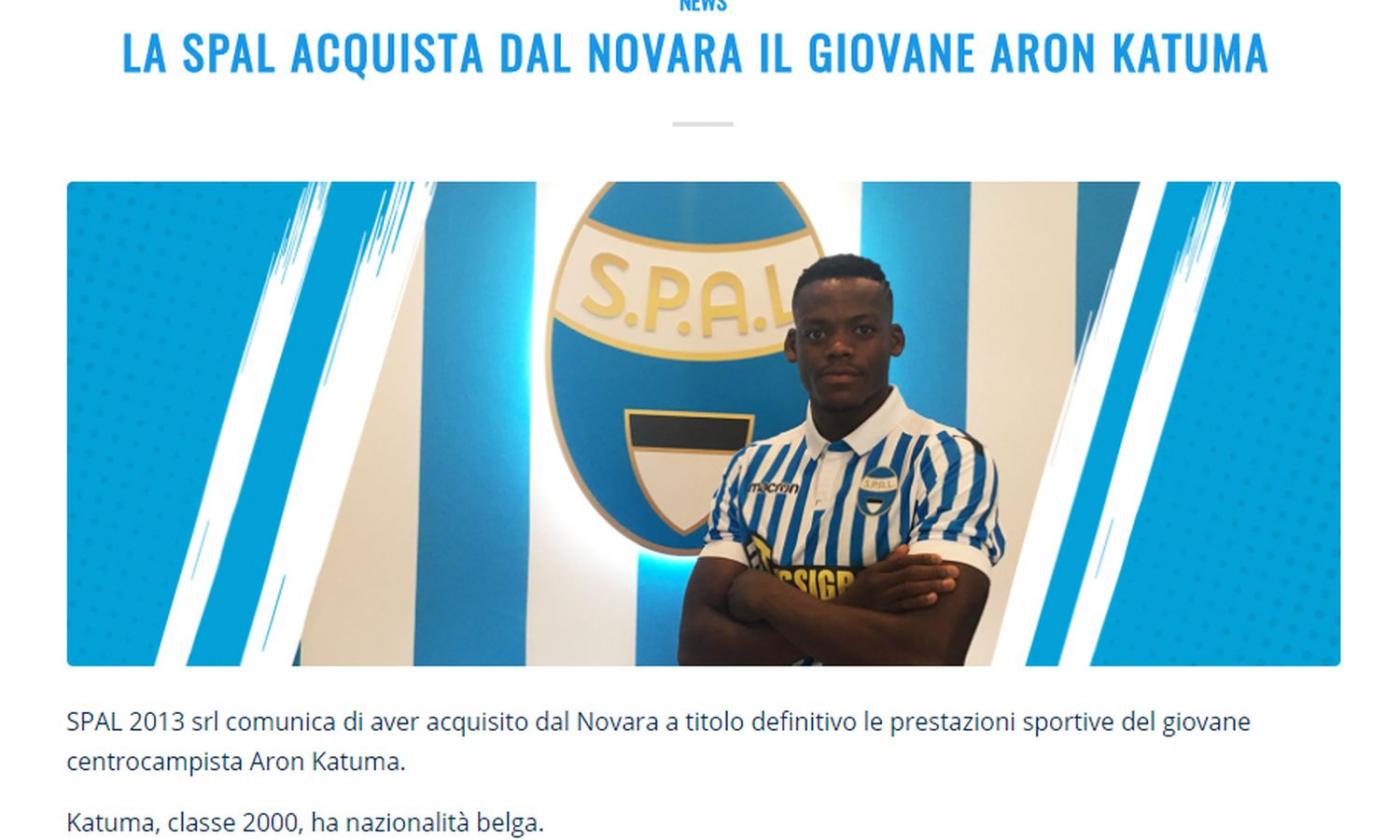 Spal, UFFICIALE: dal Novara arriva il 2000 Katuma