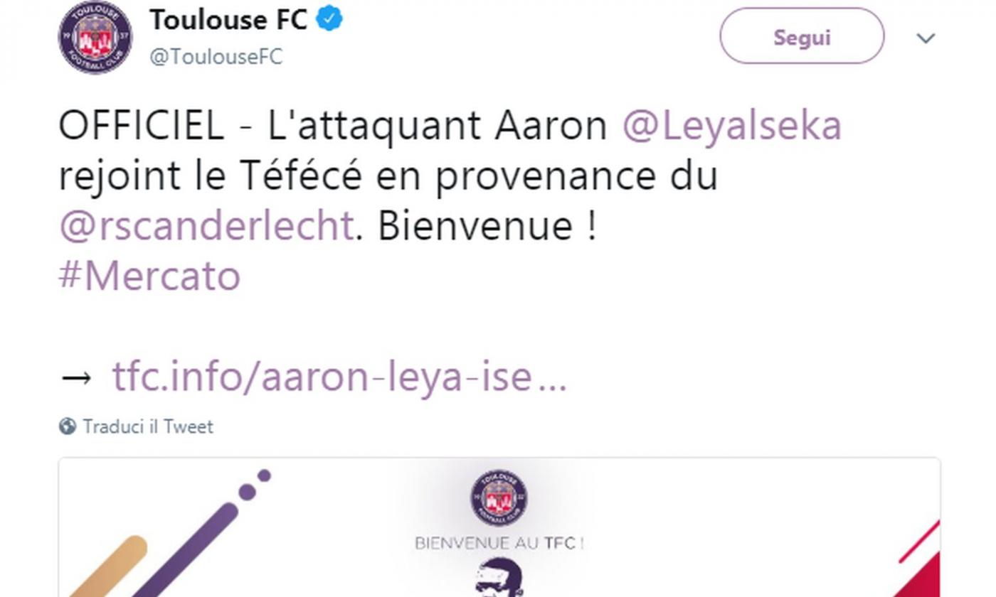 Tolosa, UFFICIALE: Leya Iseka dall'Anderlecht