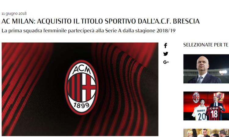 Milan femminile, no alla Champions. E la Juventus può soffiarti le migliori