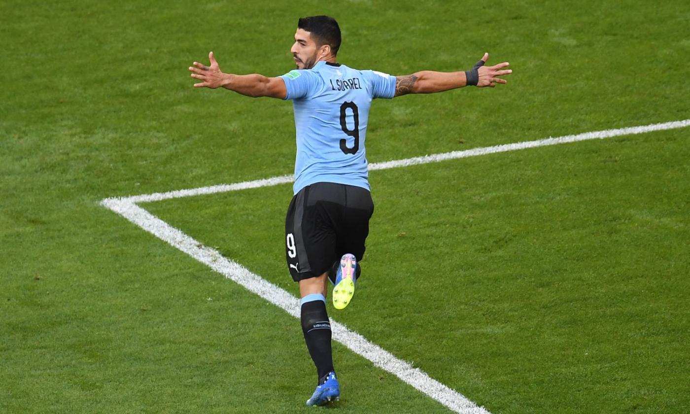 Vola l'Uruguay con Suarez e Cavani: tris alla Russia e primo posto 