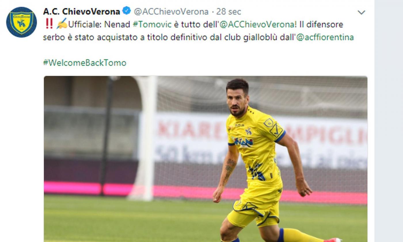 Chievo, UFFICIALE: riscattato Tomovic