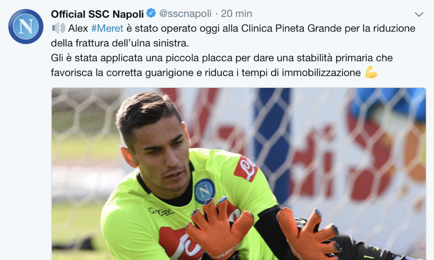 Napoli, ag. Meret: 'Alex potrebbe rientrare già con la Lazio'