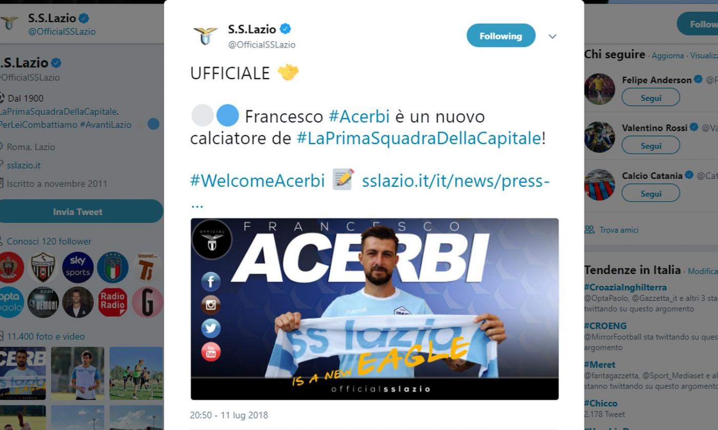 Lazio, UFFICIALE: preso Acerbi