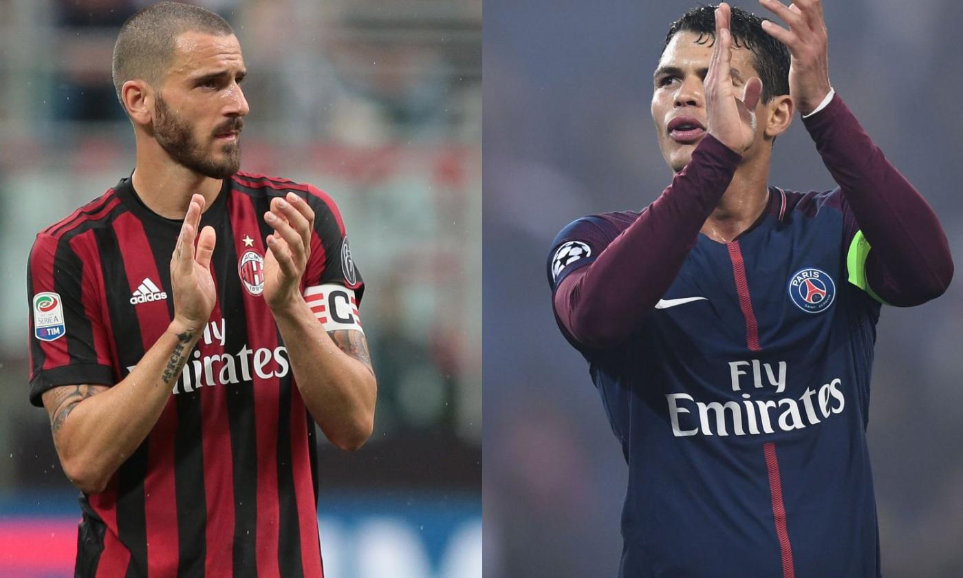 Milan, Bonucci può andare al Psg: c'è l'incognita Thiago Silva