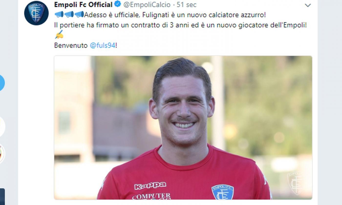 Official: Empoli sign Andrea Fulignati on three-year deal