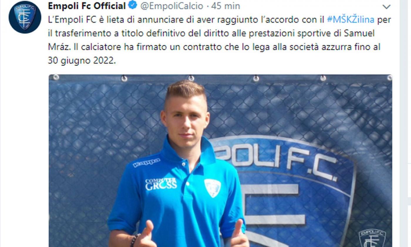 Spezia, UFFICIALE il doppio colpo dall'Empoli: arrivano Niklaou e Mraz