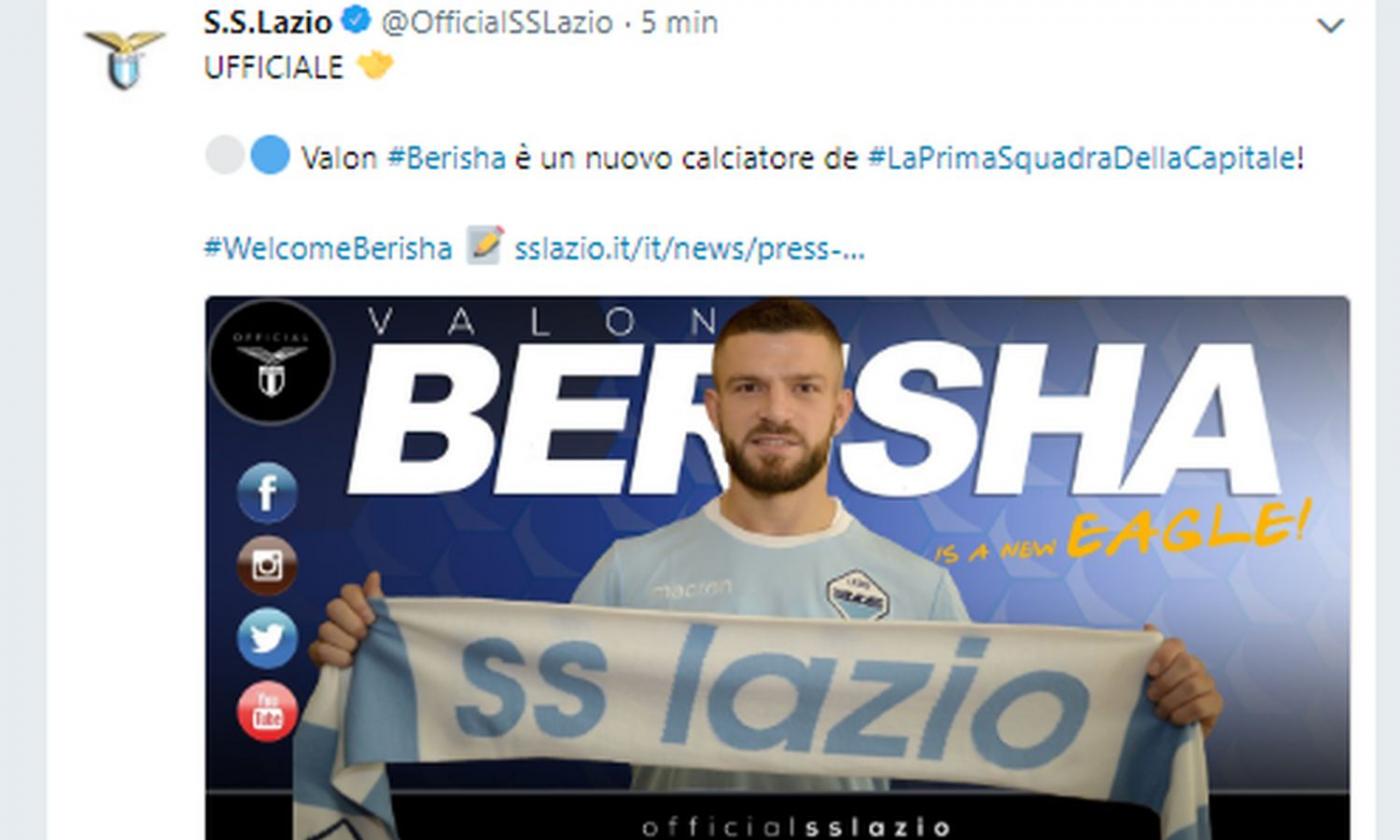 Lazio, UFFICIALE: Berisha ha firmato