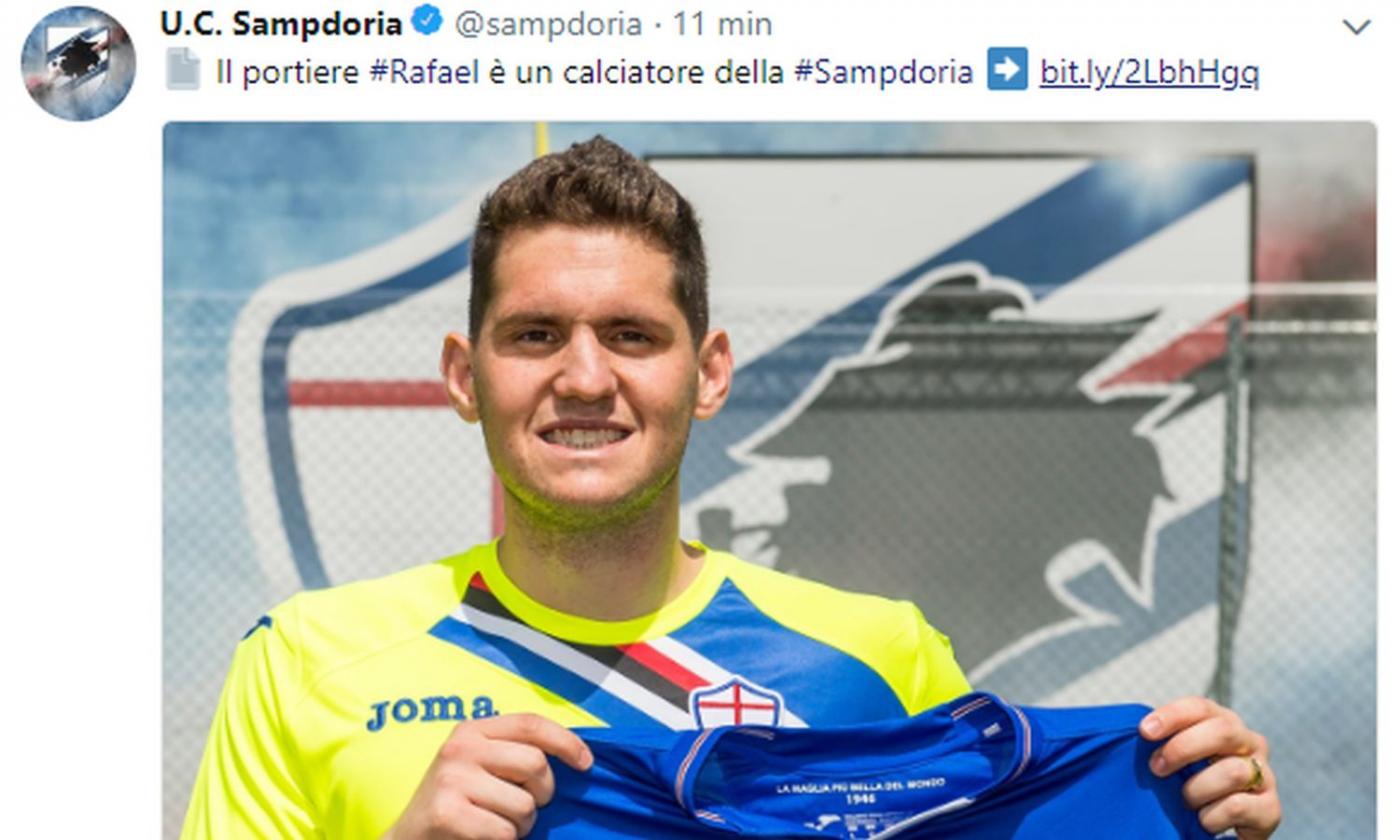 Sampdoria, UFFICIALE: preso l'ex Napoli Rafael Cabral