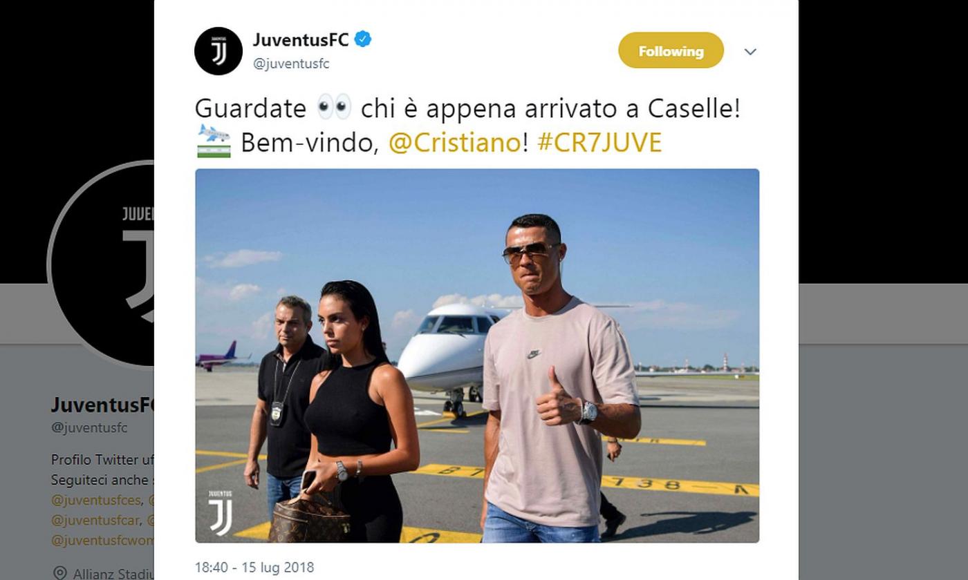 Cristiano Ronaldo arrives in Turin