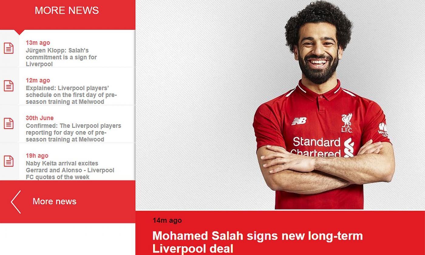 Liverpool, UFFICIALE: rinnova Salah