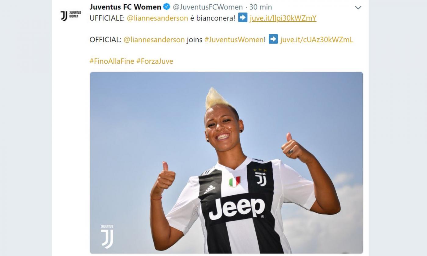 Juve Women UFFICIALE: Sanderson ha firmato