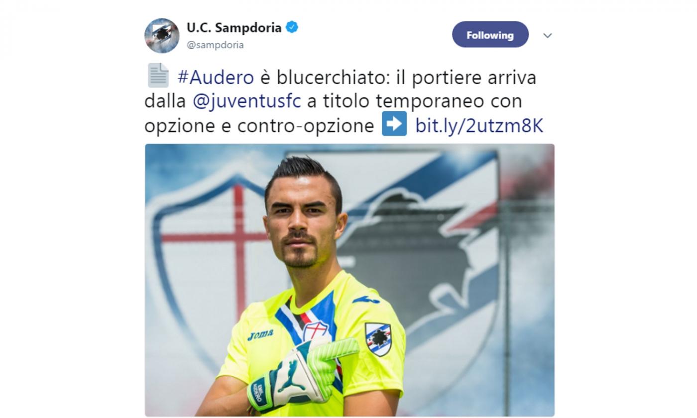 Samp, Audero: 'Vogliamo risollevare l'animo a chi è stato colpito dalla tragedia'