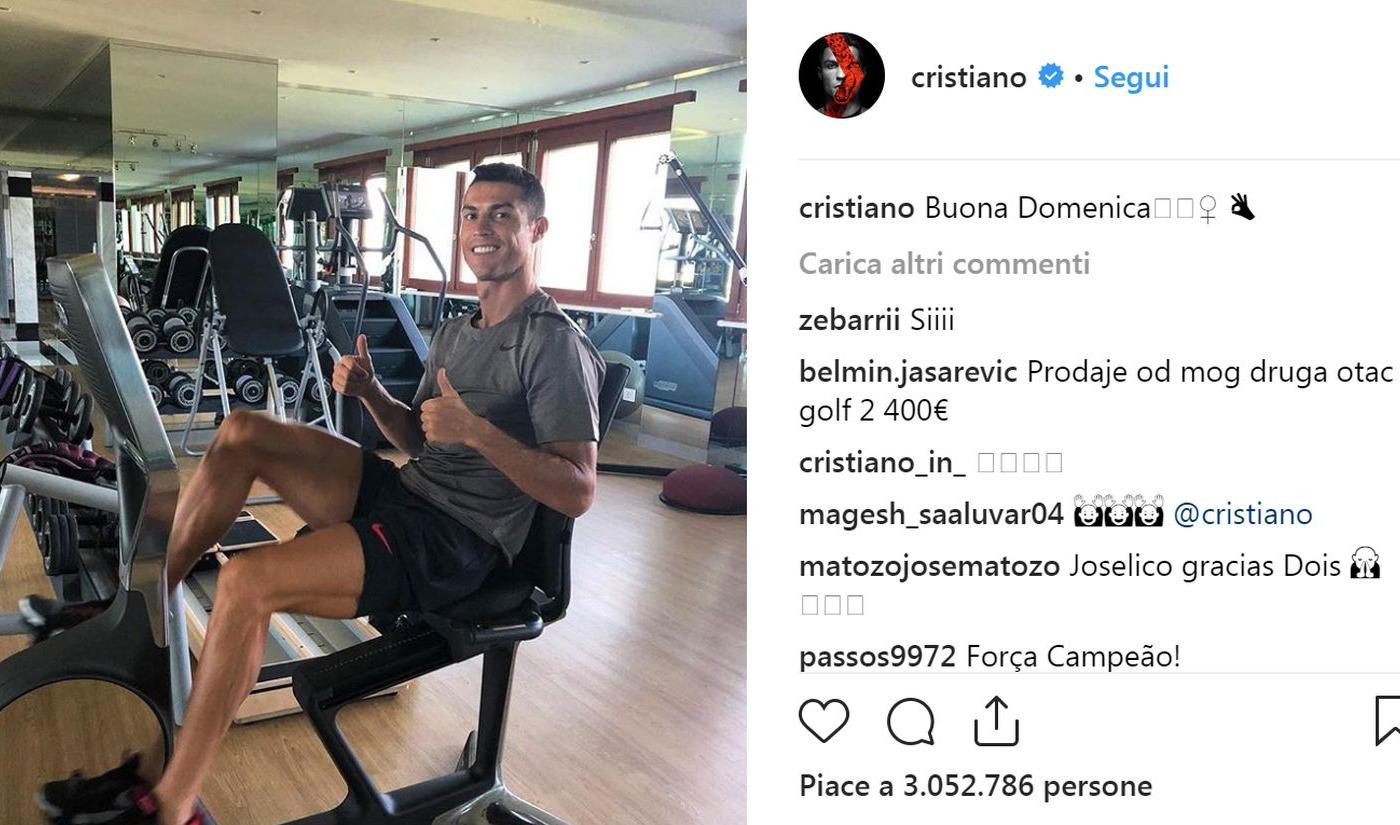 CR7 with a message for the fans on Instagram after his win with Juventus 