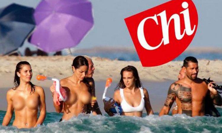 Da Stefania a Nina e ora le modelle in topless: che estate per Borriello! FOTO