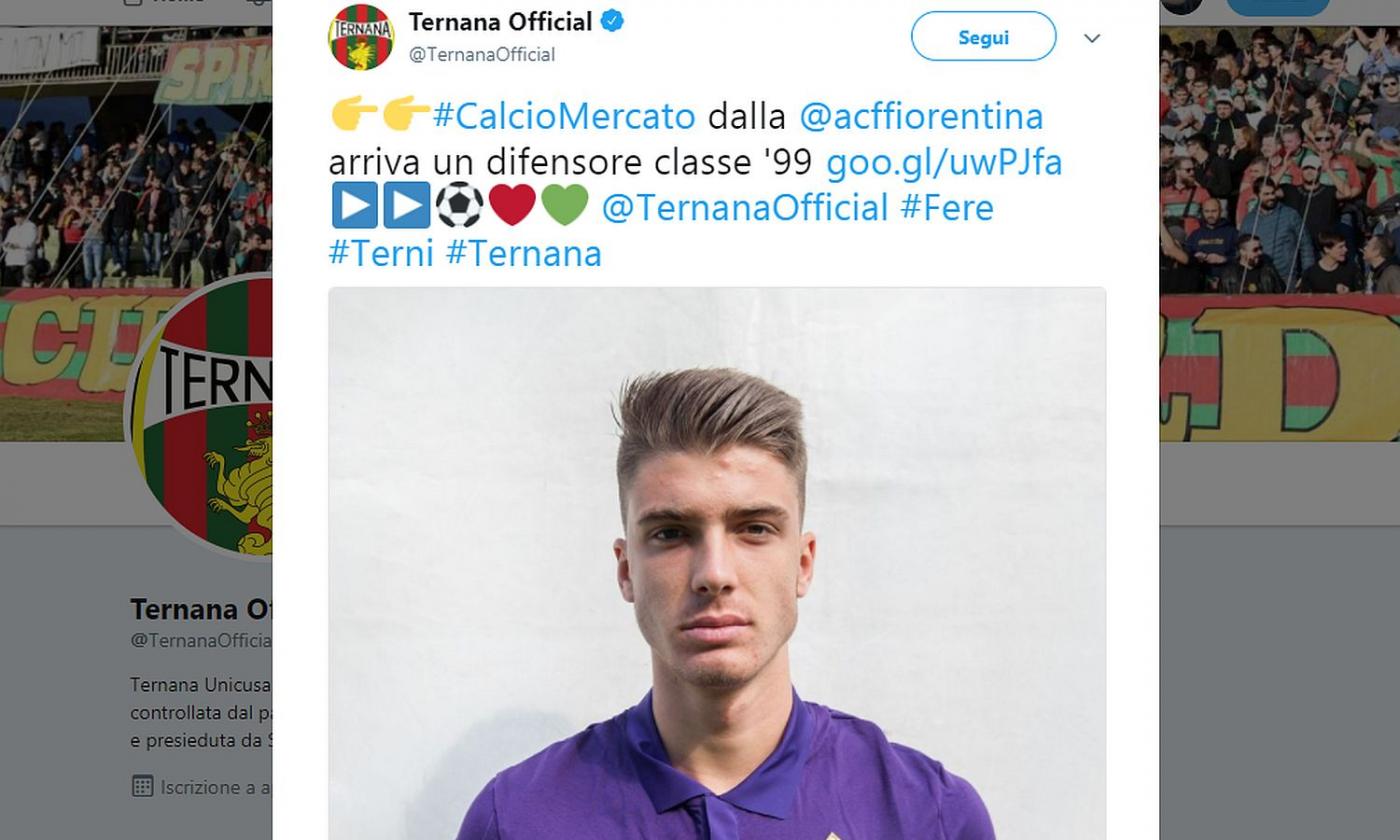 Fiorentina, UFFICIALE: un difensore alla Ternana