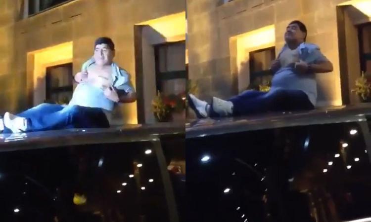 Maradona, nuovo show in Bielorussia: si spoglia per i tifosi FOTO e VIDEO