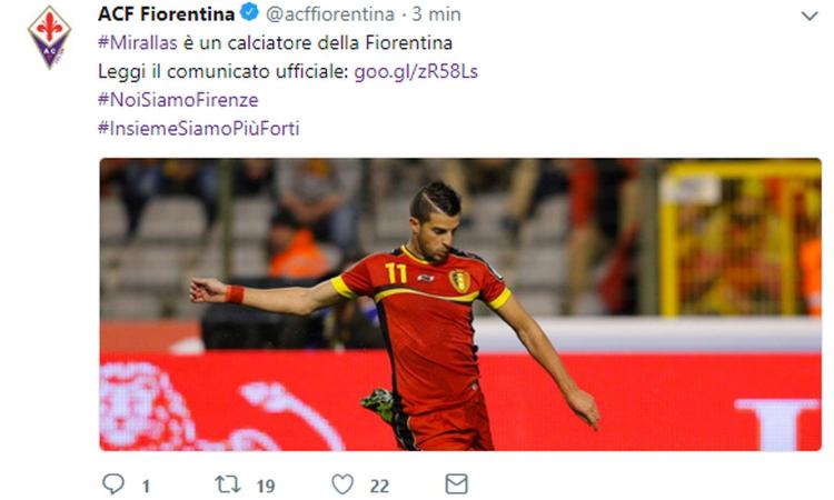Terza Maglia Fiorentina KEVIN MIRALLAS Terza Maglia Fiorentina KEVIN MIRALLAS