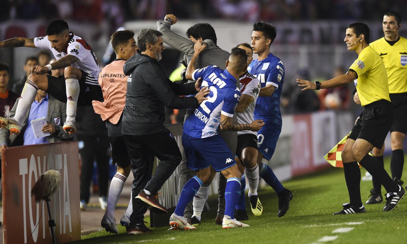 River Plate-Racing: che rissa tra Centurion ed Enzo Perez in Libertadores! VIDEO