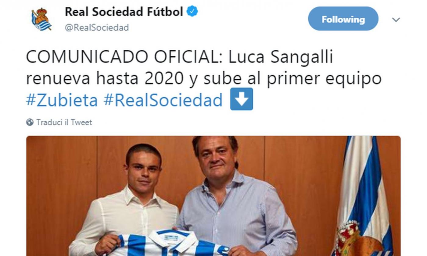 Real Sociedad, UFFICIALE: rinnovo e promozione per il '95 Sangalli