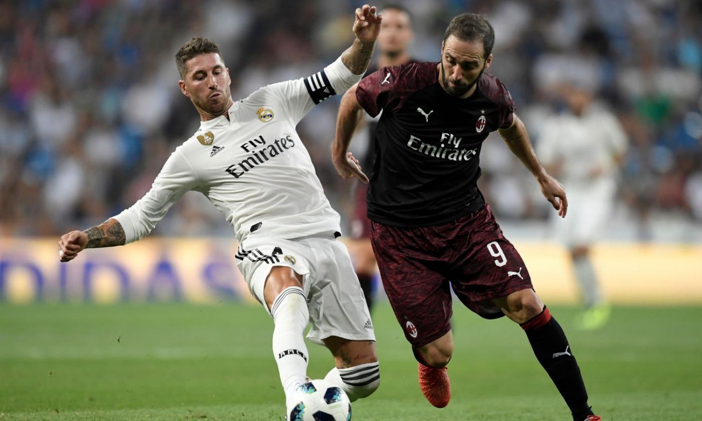 Un buon Milan cade al Bernabeu: 3-1 Real Madrid. Debutto e gol per Higuain