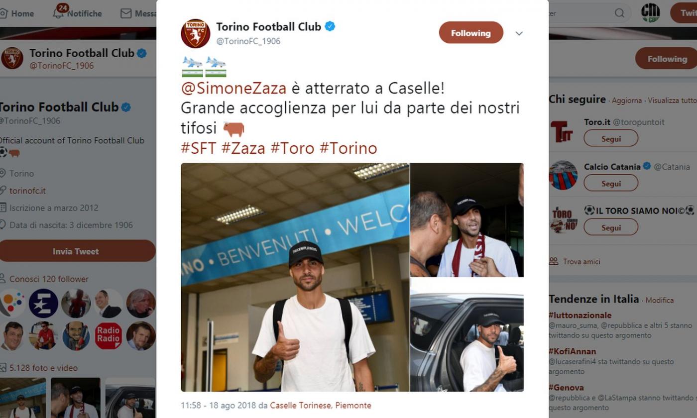 Torino: Zaza è sbarcato a Caselle