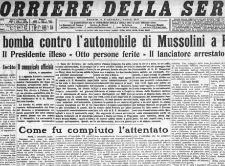1926: la morte di Karoly, l'Alba Audace e il fallito attentato contro Mussolini