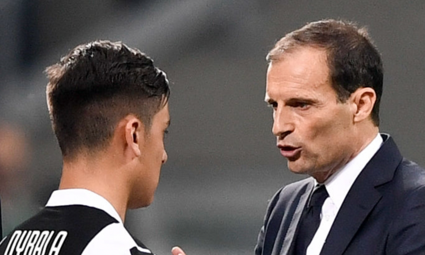 Juve, Allegri: 'Dybala è andato in spogliatoio? Avrà avuto freddo...'