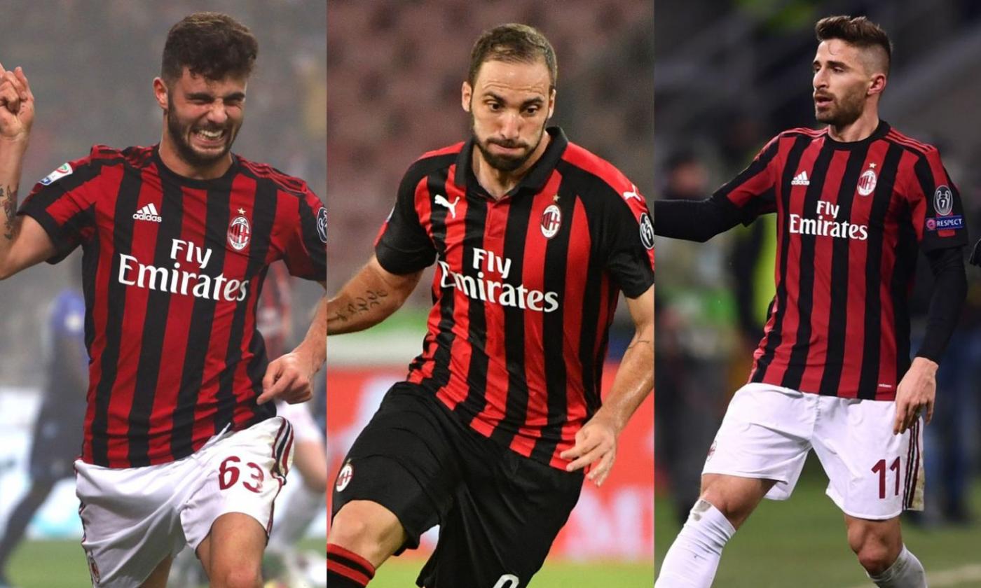 Milan: Higuain, Cutrone e l'adattato Borini per tre fronti. La coperta è corta!