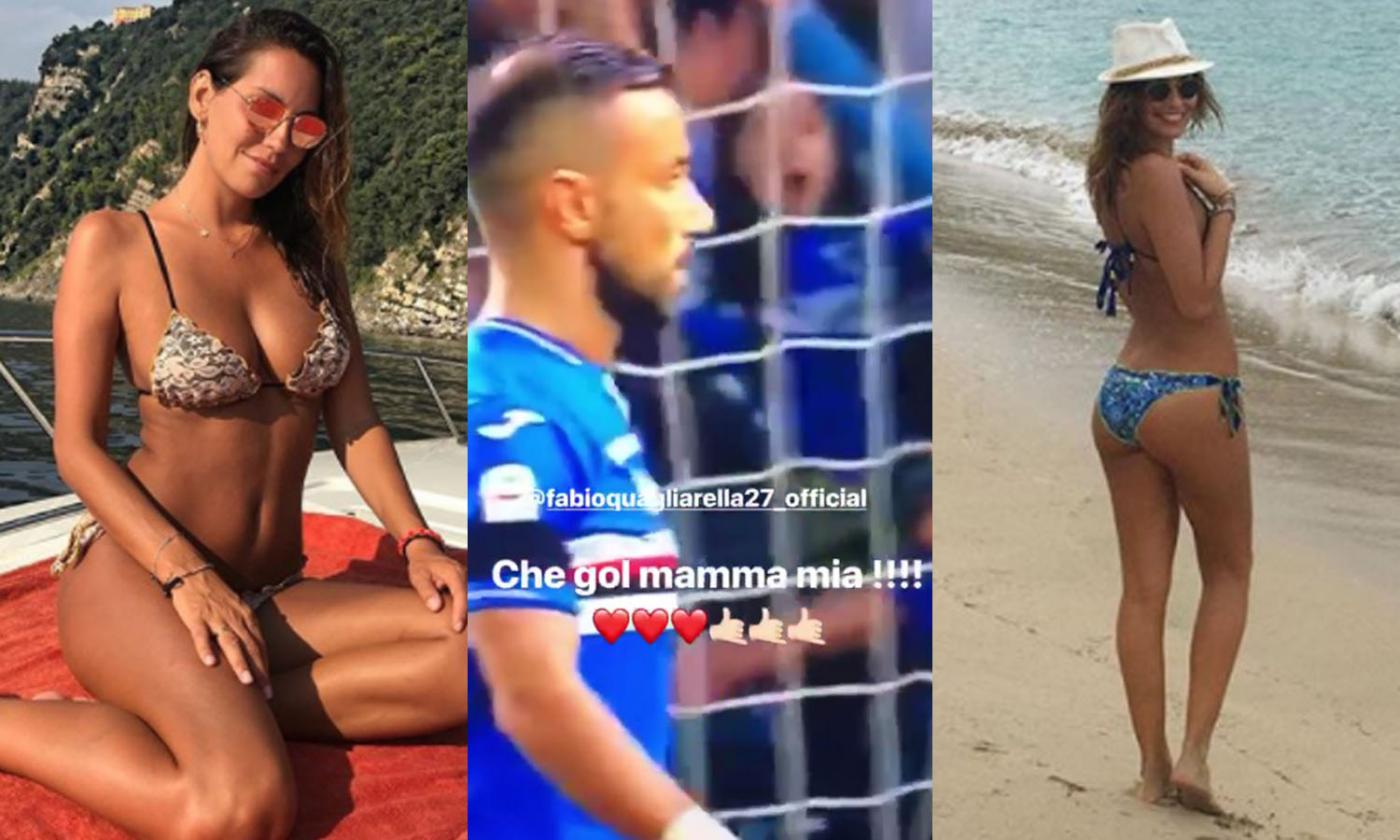 Capolavoro Quagliarella: gol di tacco al Napoli sotto gli occhi di Debora FOTO e VIDEO