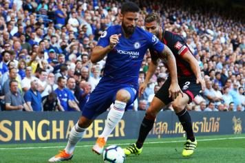 giroud, chelsea, controllo, francis, bournemouth, 2018/19