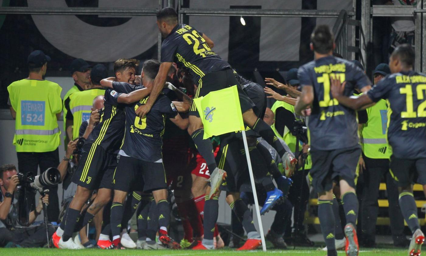 Juve, che sofferenza a Frosinone! Vince 2-0, decidono Ronaldo e Bernardeschi