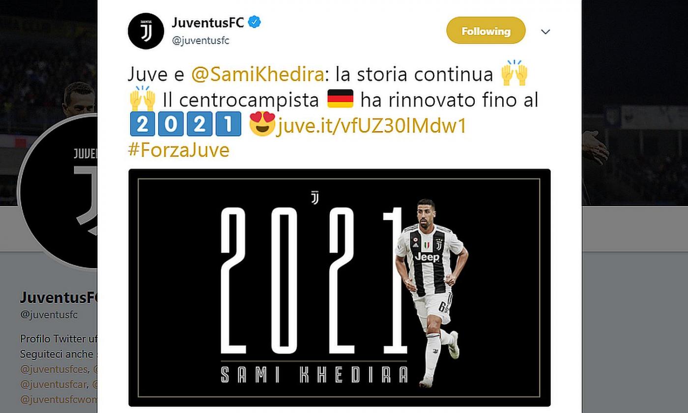 Juve, UFFICIALE: Khedira fino al 2021