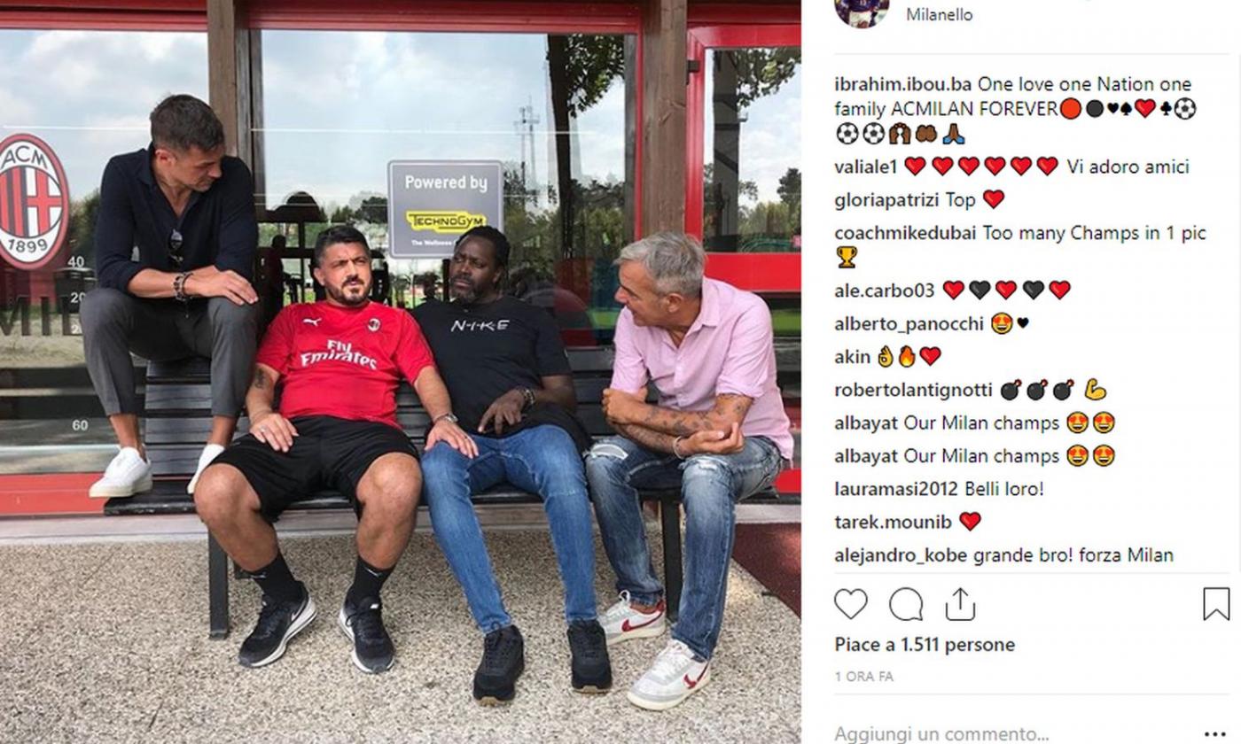 Milan: Ba con Maldini e Gattuso FOTO