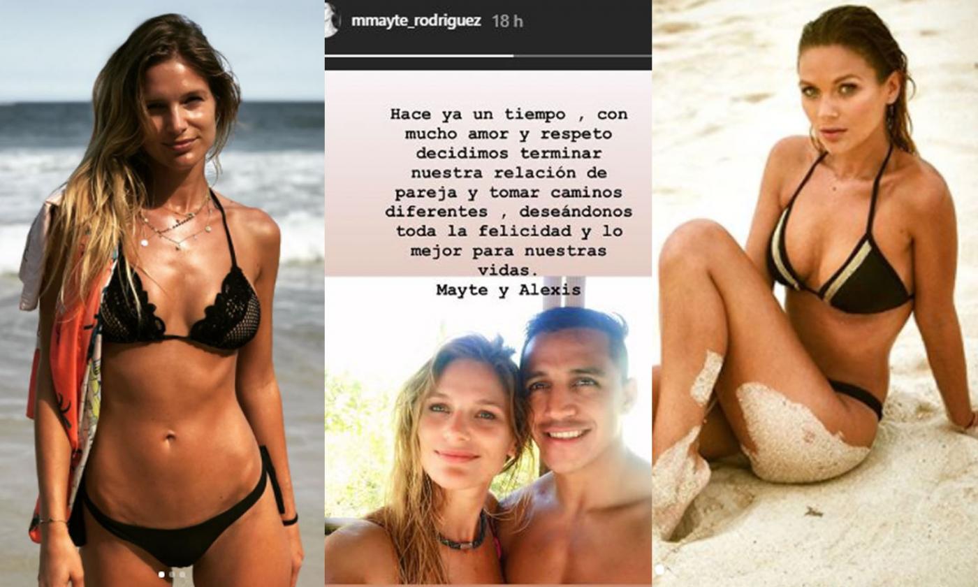 Fra Alexis Sanchez e Mayte è finita. L'annuncio dato sui social FOTO