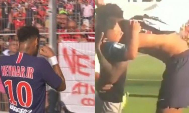 Momenti Di Gioia, è show di Neymar: esultanza 'piangina' e maglia al bimbo!