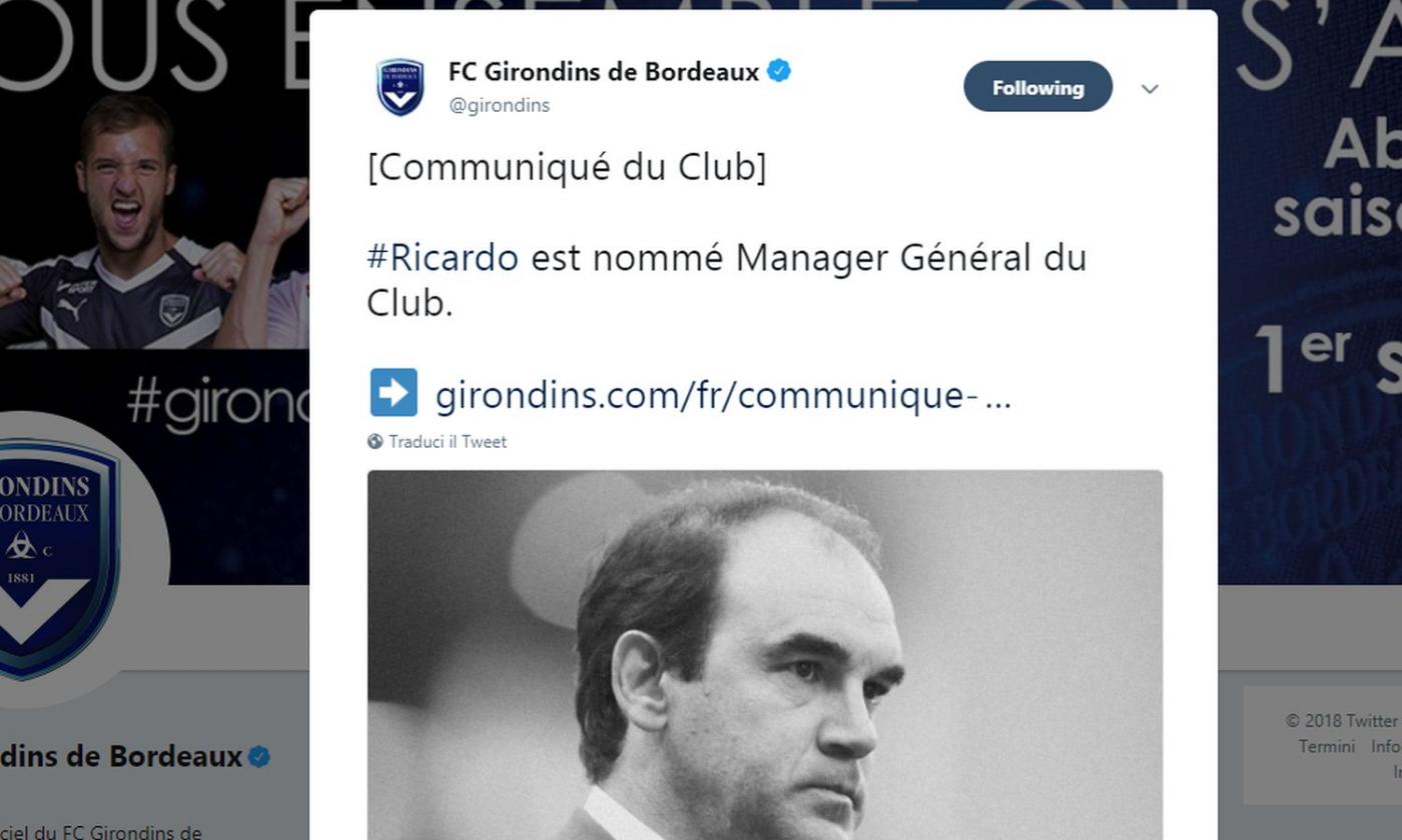 Bordeaux, UFFICIALE: Ricardo è il nuovo allenatore