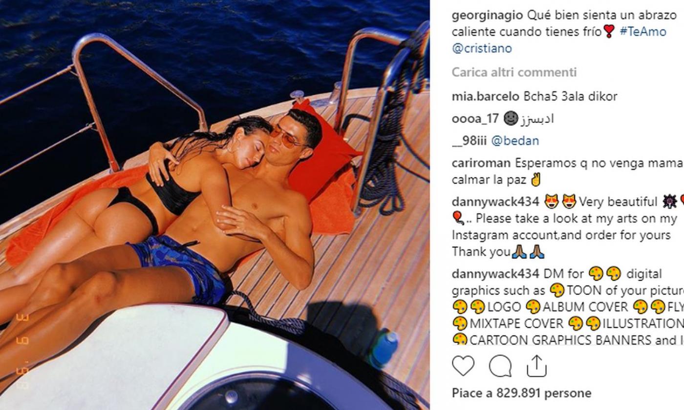 Juve, Ronaldo si rilassa al mare con Georgina FOTO